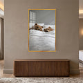 Sleepy Bear Pair with gold frame