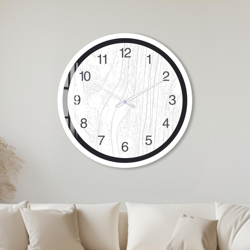 Whitewashed Wood with white frame