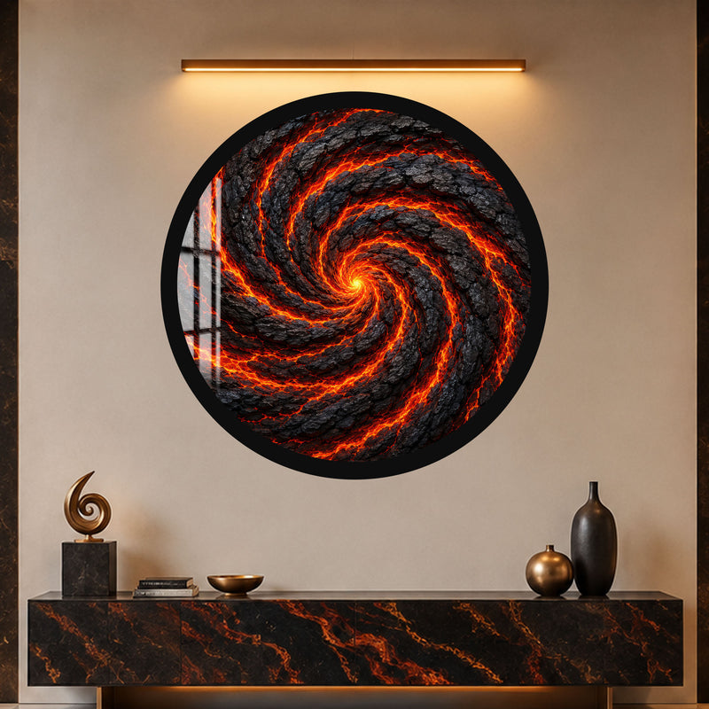 Molten Lava Vortex with black frame