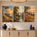 Golden Sunset with silver frame