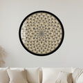 Art Deco Lotus Fan Mandala with black frame