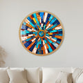 Turquoise Golden Sunburst with gold frame