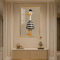 Striped Duck Character with gold frame