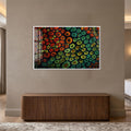 Chromatic Cellular Mosaic with white frame