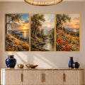 Golden Sunset with gold frame