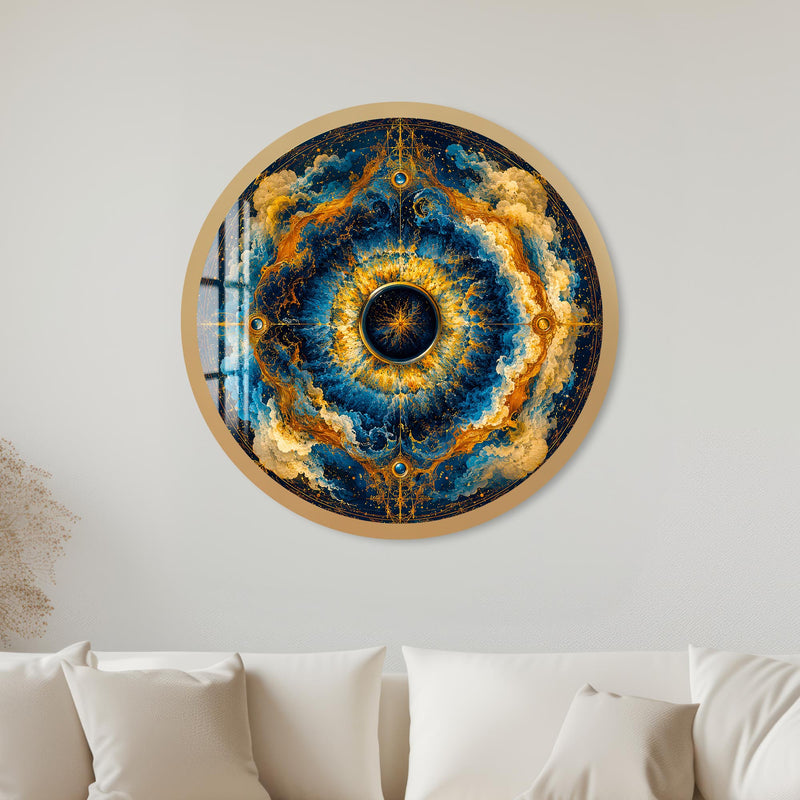 Celestial Tree Nebula with gold frame