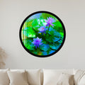 Vibrant Lotus Pond with black frame