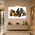 Gold Silk Flow with white frame