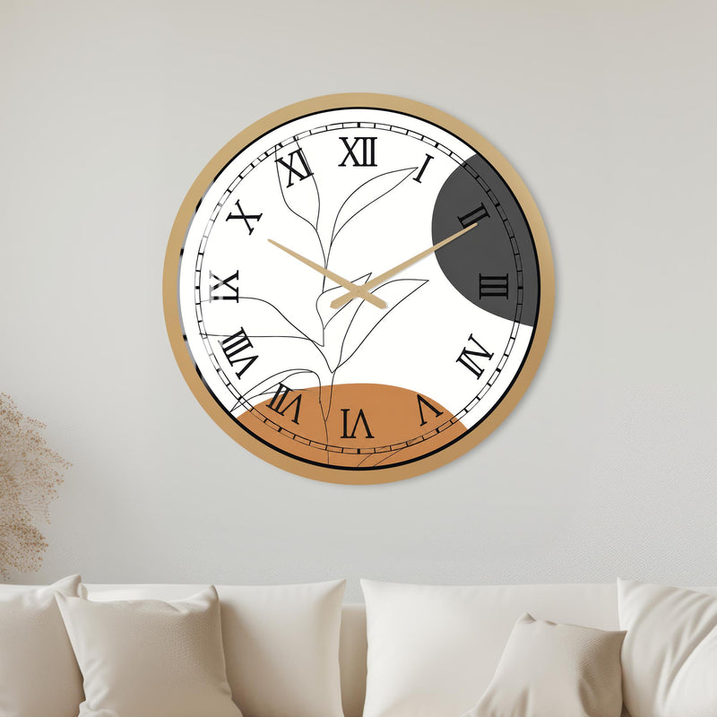 Minimalist Botanical Outline with gold frame