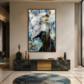 Artronauts Glass Print 12x18 cm | 4.7"x7.1" / Walnut Floral Profile Glass Wall Art