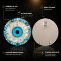 Crystal Azure Eye — tempered glass, ultra HD print, ready to hang