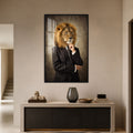 Executive Lion with black frame