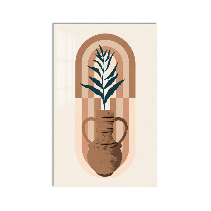 Terracotta Botanical Vessel product shot on white background
