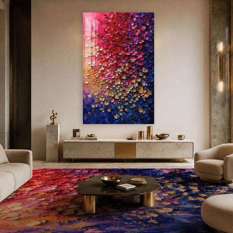 Artronauts Glass Print Chromatic Petal Cascade Glass Wall Art