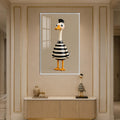 Striped Duck Character with white frame