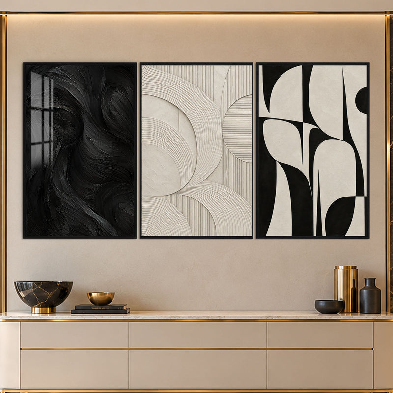 Abstract Curves with black frame