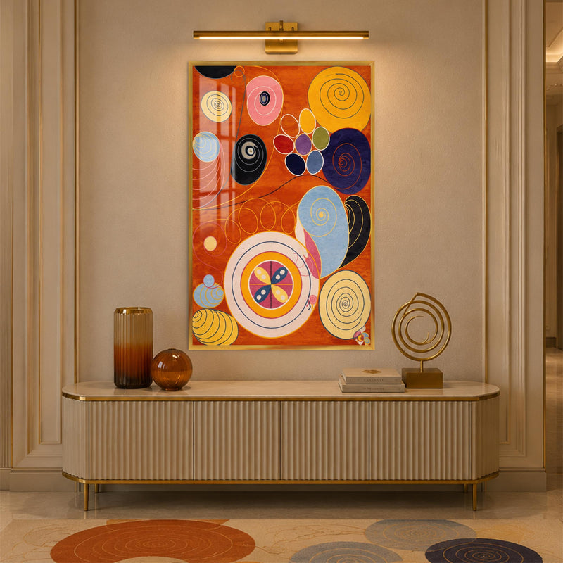 Spirals In Motion with gold frame