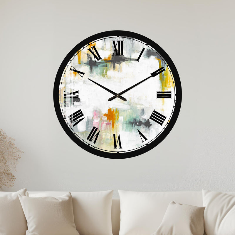Pastel Abstract Numerals with black frame