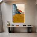 Waves and Rising Sun with white frame