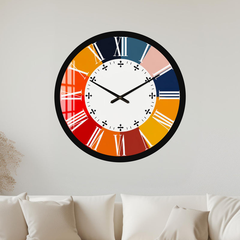 Colour Block Numerals with black frame