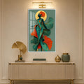 Emerald Petal Muse with white frame