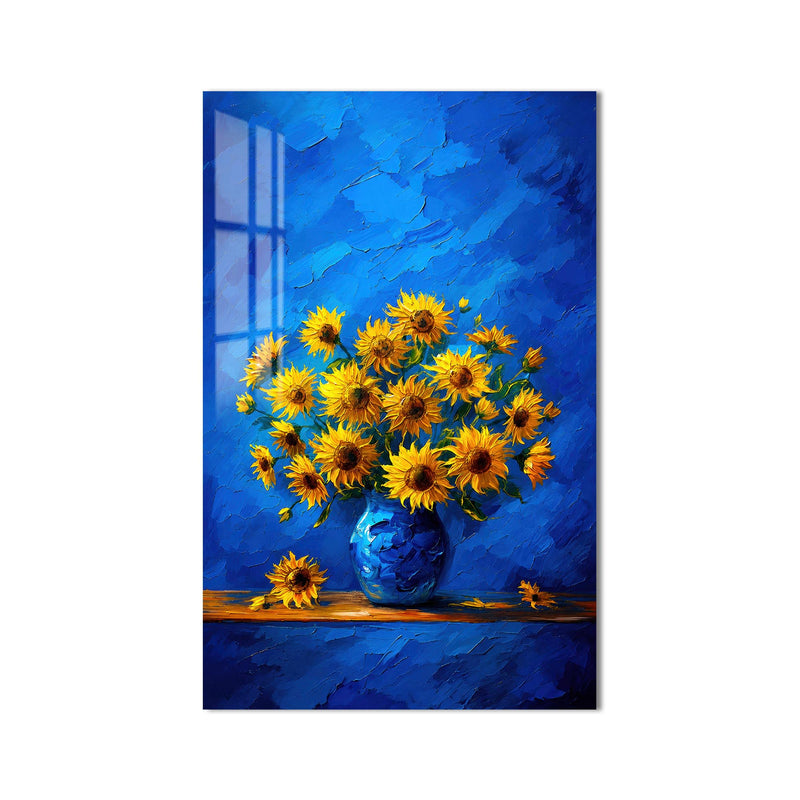 Sunflowers In Blue product shot on white background
