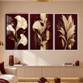 Burgundy Botanical with white frame