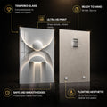 Golden Geometry II — tempered glass, ultra HD print, ready to hang