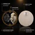 Lion And Tiger Portrait — tempered glass, ultra HD print, ready to hang