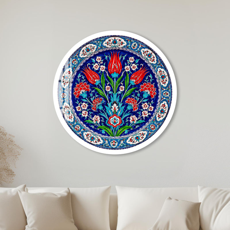 Ottoman Tulip Garden with white frame