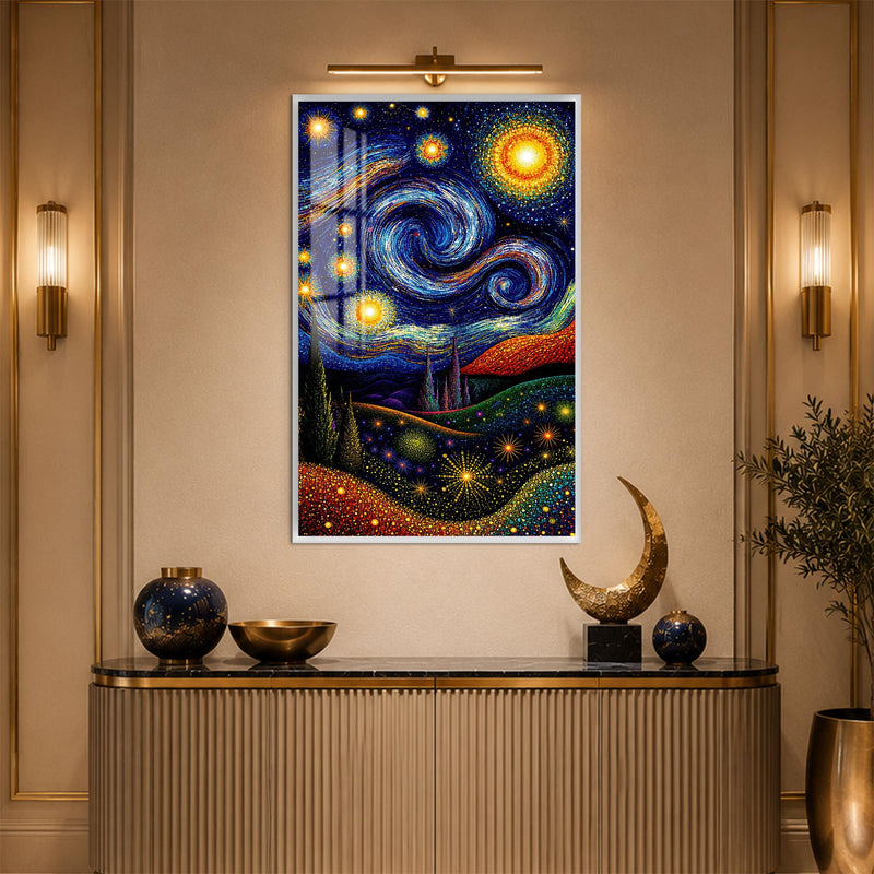 Celestial Whirlwind with white frame