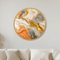 Sunset Marble Flow with gold frame