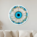 Crystal Azure Eye with white frame