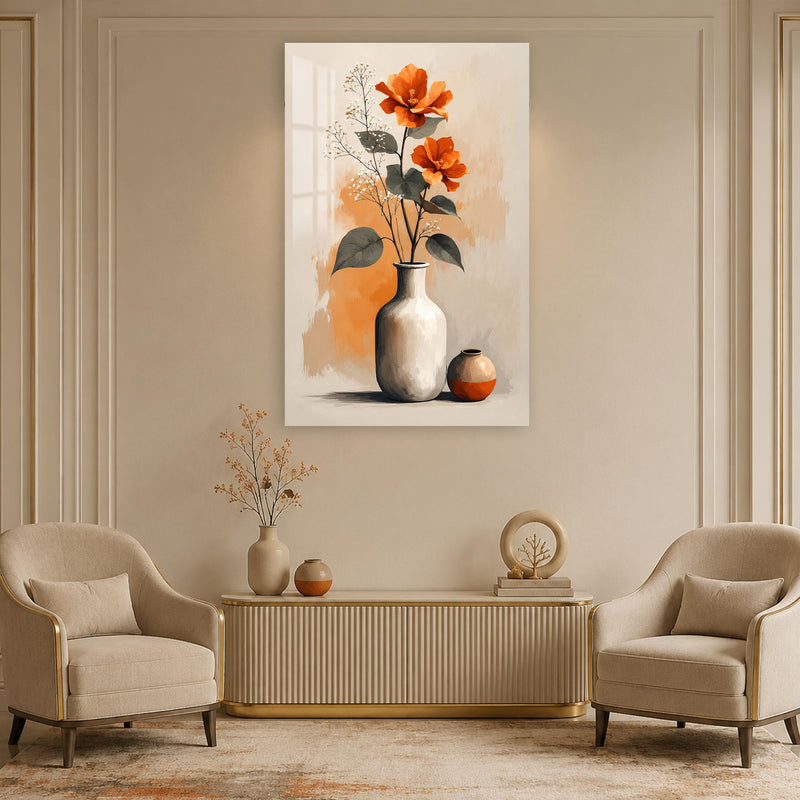Orange Flowers and Vases lifestyle view