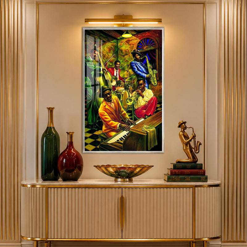 Emerald Jazz Session with silver frame