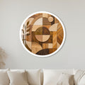 Woodland Geometry with white frame