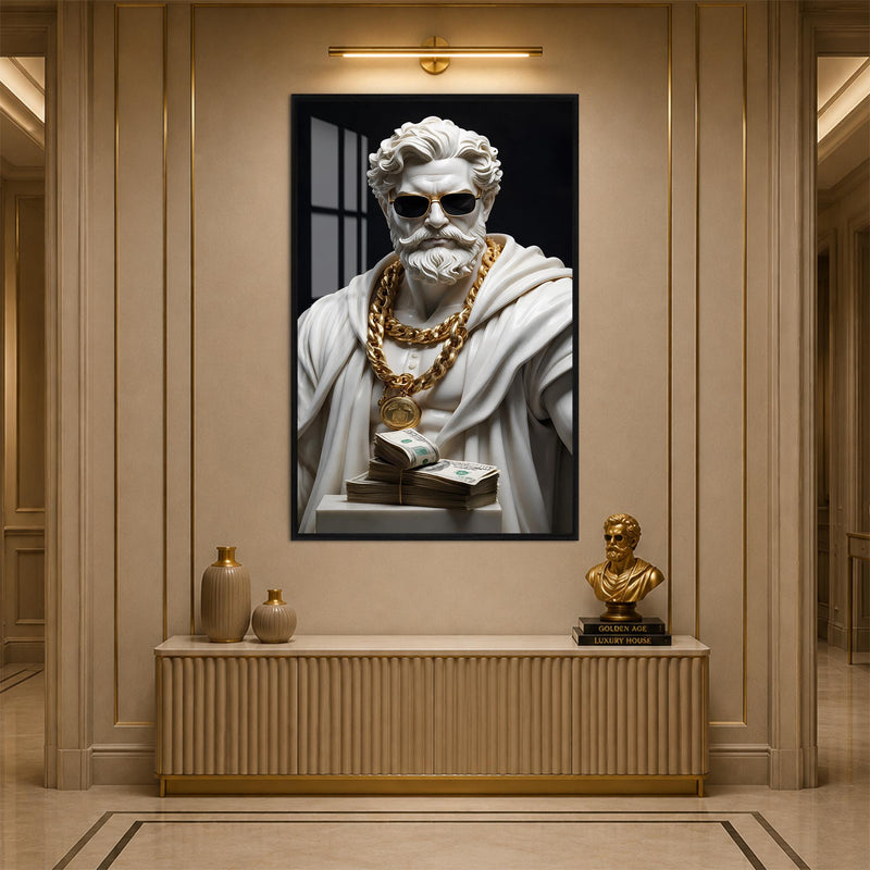 Modern Marble Tycoon with black frame