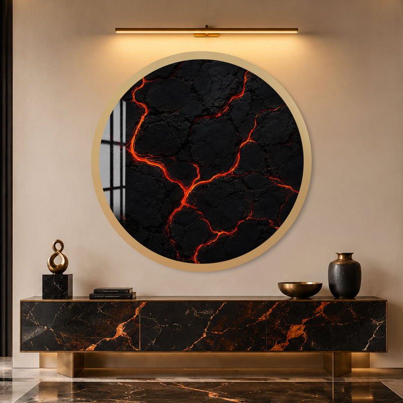 Molten Earth with gold frame
