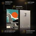 Retro Sunset — tempered glass, ultra HD print, ready to hang