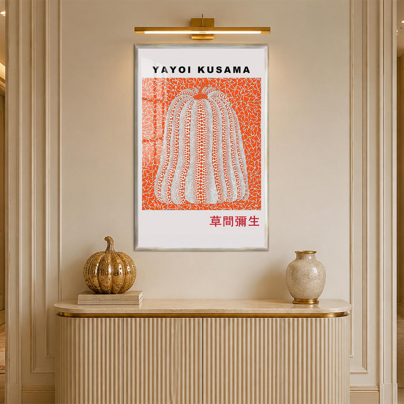 Dotted Pumpkin with silver frame