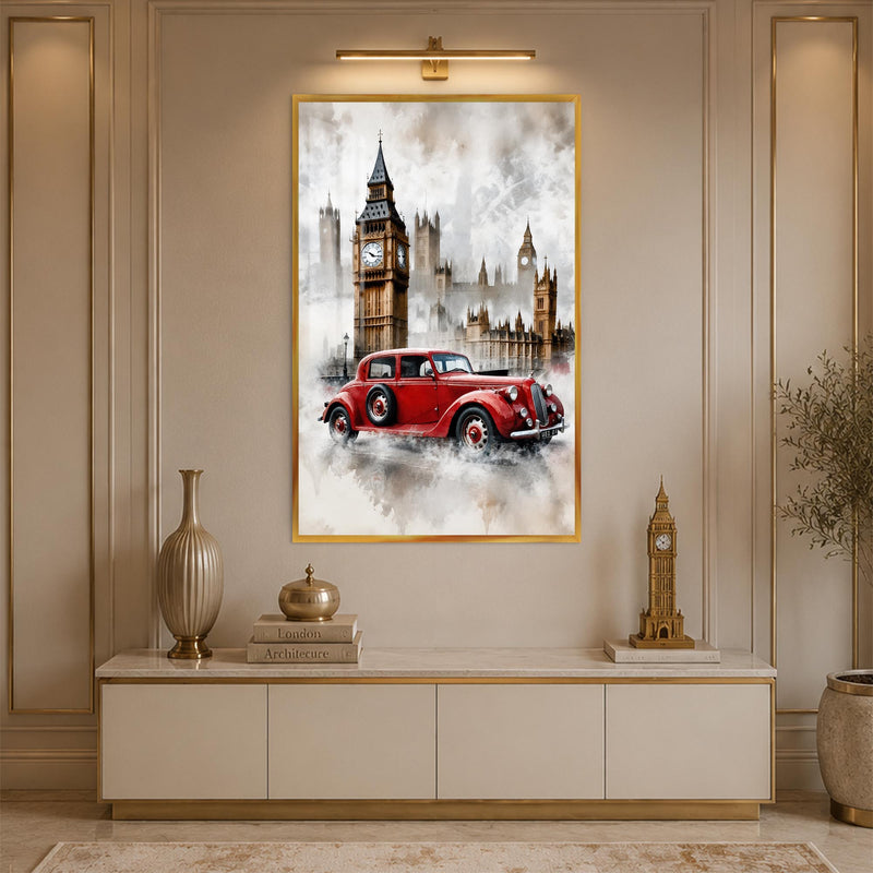 Vintage London Drive with gold frame