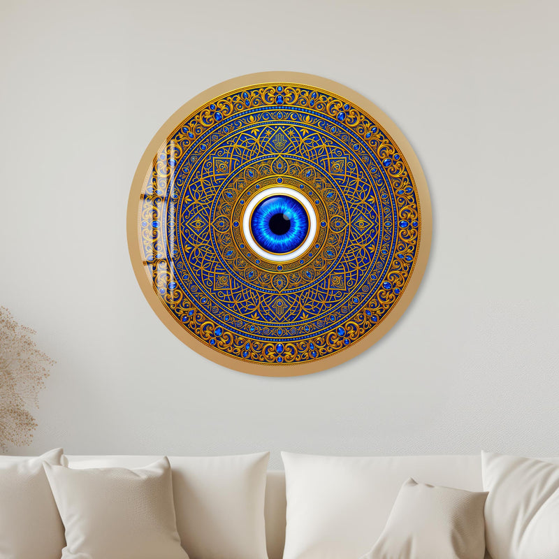 Royal Blue Guardian Eye with black frame