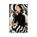 Artronauts Glass Print Woman Among White Cranes Glass Wall Art