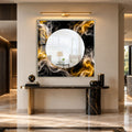 Golden Smoke Halo with white frame