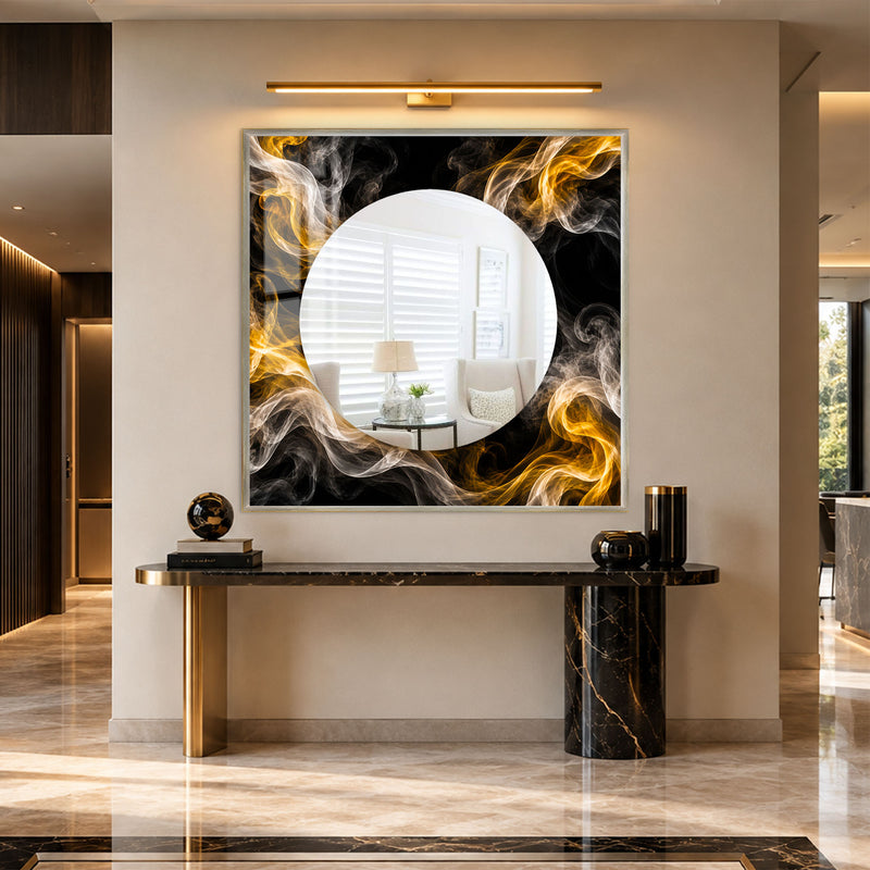Golden Smoke Halo with white frame