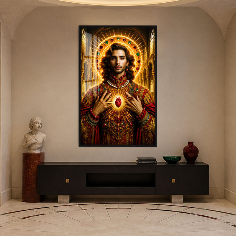 Sacred Heart Radiance with black frame