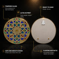 Jewelled Stained Glass Mandala — tempered glass, ultra HD print, ready to hang
