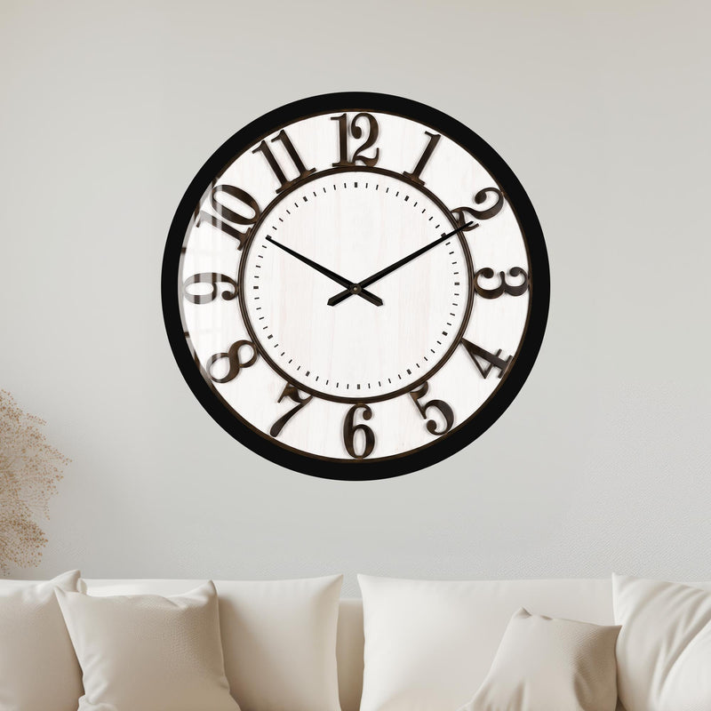 Vintage Bronze Numerals with black frame