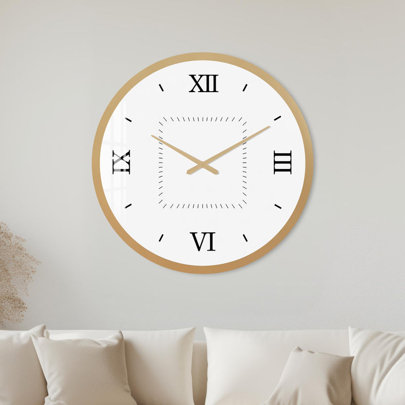 Classic Roman Numerals with gold frame