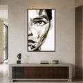 Half Seen with walnut frame